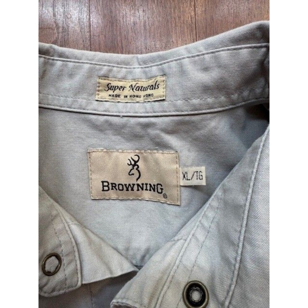 Browning Super Naturals Men's Hunting Shooting Snaps Shirt XL‎ Short Sleeve - Picture 3 of 16